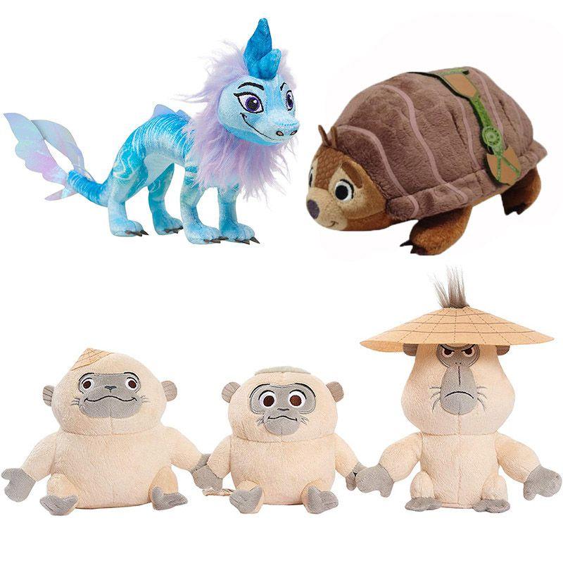Adorable Raya And The Last Dragon Plush Set Featuring Soft Stuffed Tuk Tuk Monkey And Dyan Toys