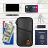 Sac de Rangement Ignifuge Noir pour Passeport et Carte d'Identité Étanche Sacoche Anti-Démagnétisation pour Cartes de Visite et Cartes Bancaires de Voyage