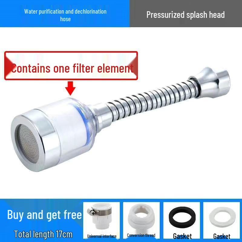 Stänkskyddande Kökskran Vattenfilter och Duschhuvudförlängare
