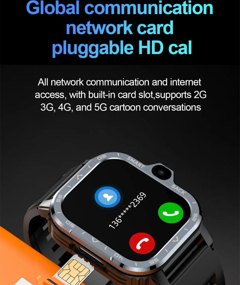 2026 New 4G Network Smart Watch Support SIM Card Google GPS NFC HD Dual Camera Android Smartwatch WIFI Wireless Fast Internet Access