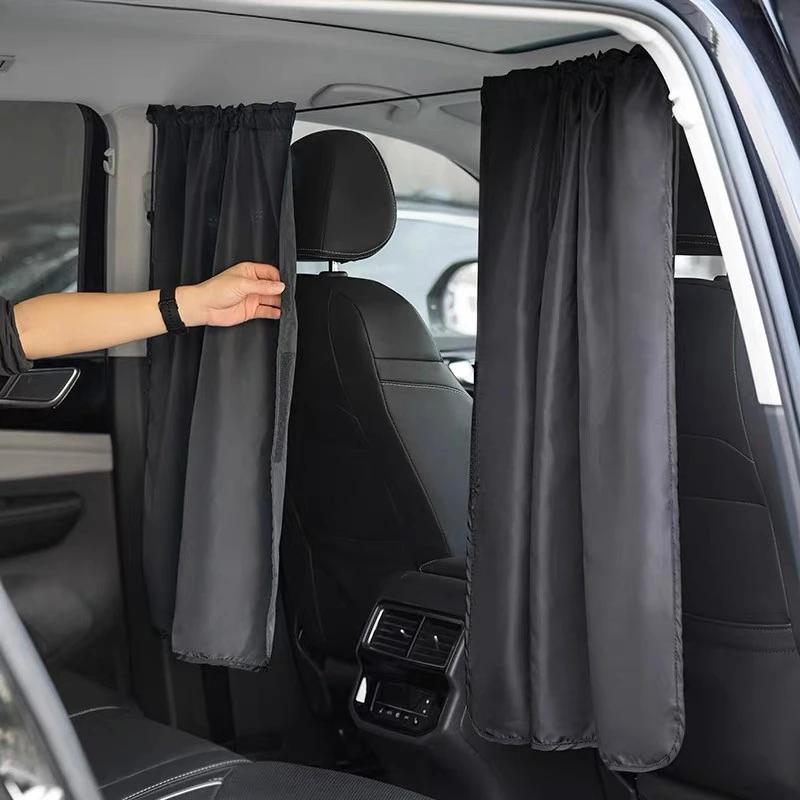 Universal Car Privacy Curtains Between Rear Seat Privacy Protection Sun Shades Side Window Covers for Taxi Car Travel Accessorie