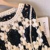 DIMANAF 2025 New Women Bat Vest T-Shirt Basic Fashion Tops Lace Tees Casual Loose Knitted Tees