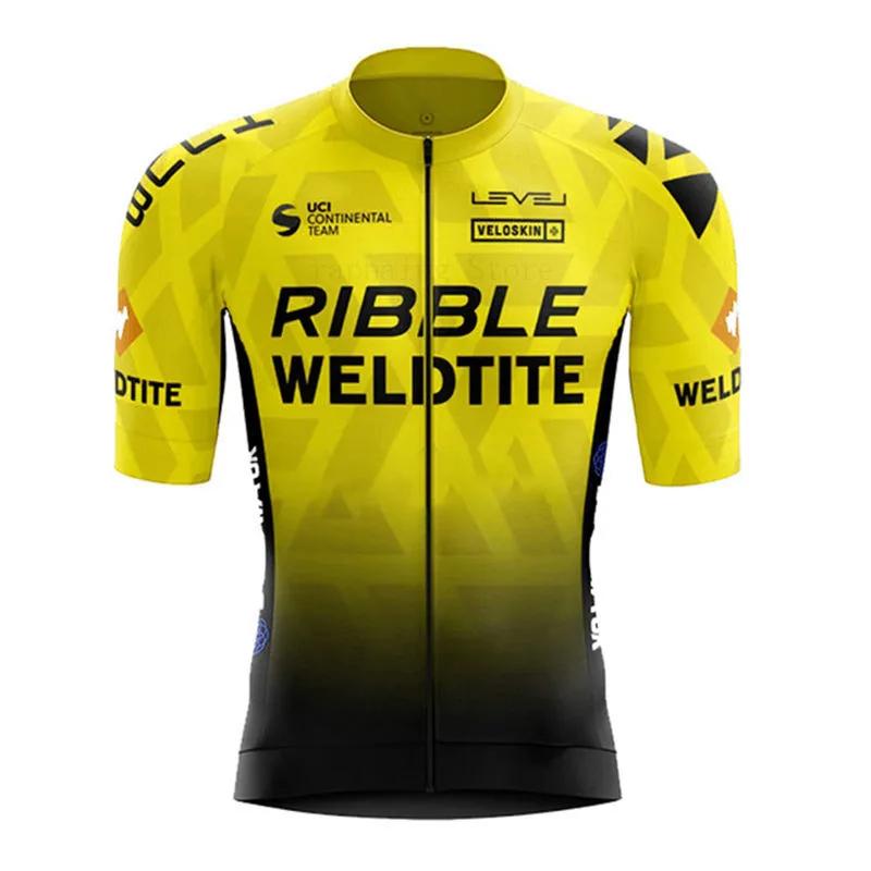 

Ribble Weldtite Cycling Jersey Set Summer Bicycle Suit Quick Drying Bib Shorts Clothes Mtb Maillot Ciclismo Mountain Bike Wear S