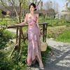 Spot Floral Skirt Yunnan Seaside Vacation Skirt Irregular Skirt, Fishtail Skirt, Tube Top, Chest Pad, Long Skirt