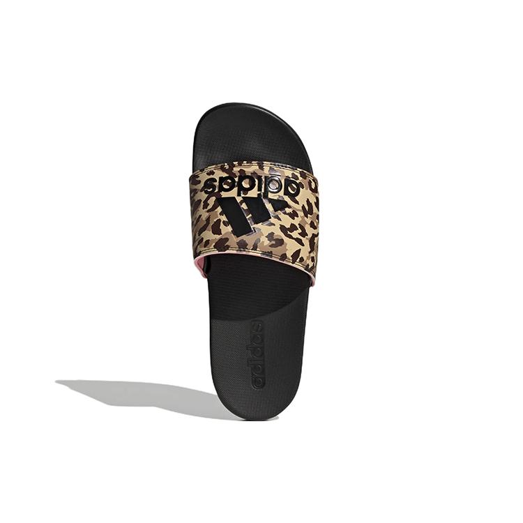 New Adidas Adilette Comfort Slides Core Black Beam Pink Women's GZ6412