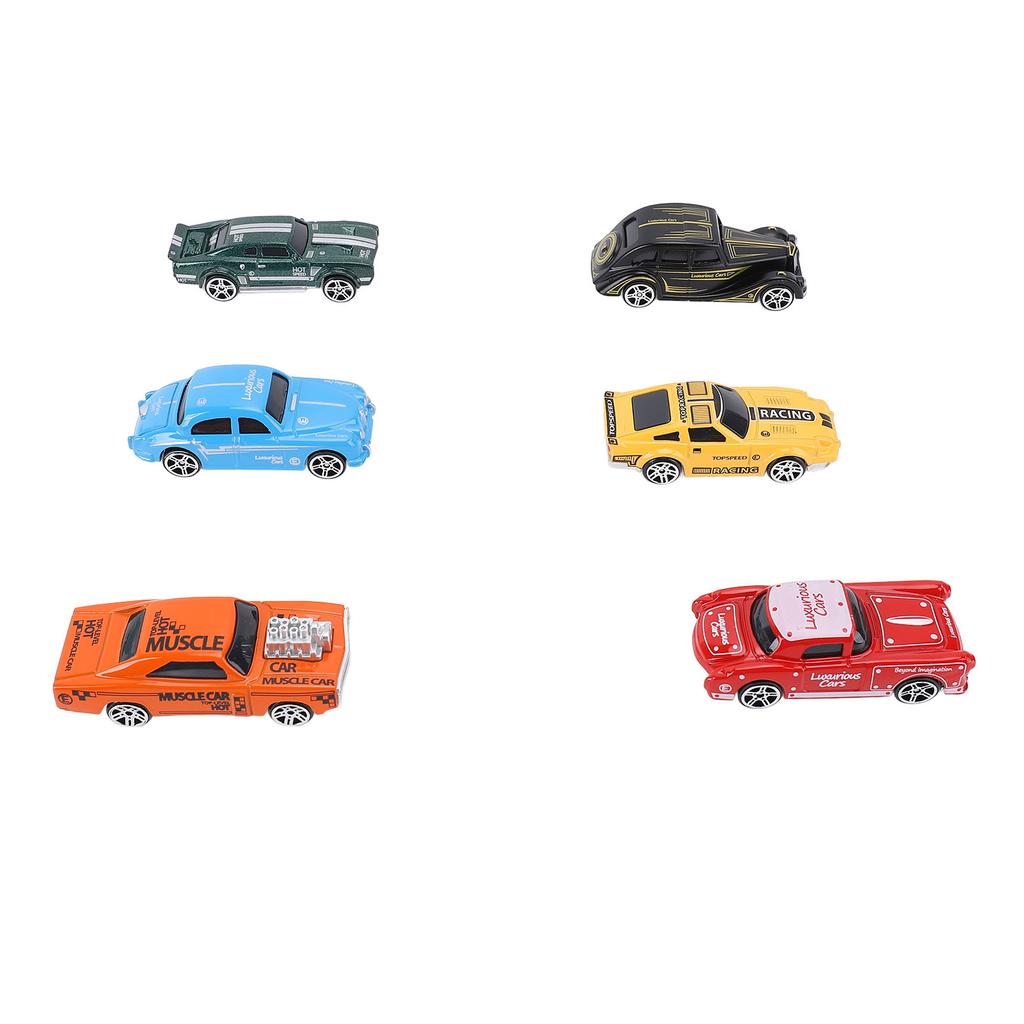 Set 6 buc Mașinuțe Aliaj pentru Copii Mașină de Jucărie de Curse Set Vehicule pentru Copii Mici Decorațiune Acasă Cadou