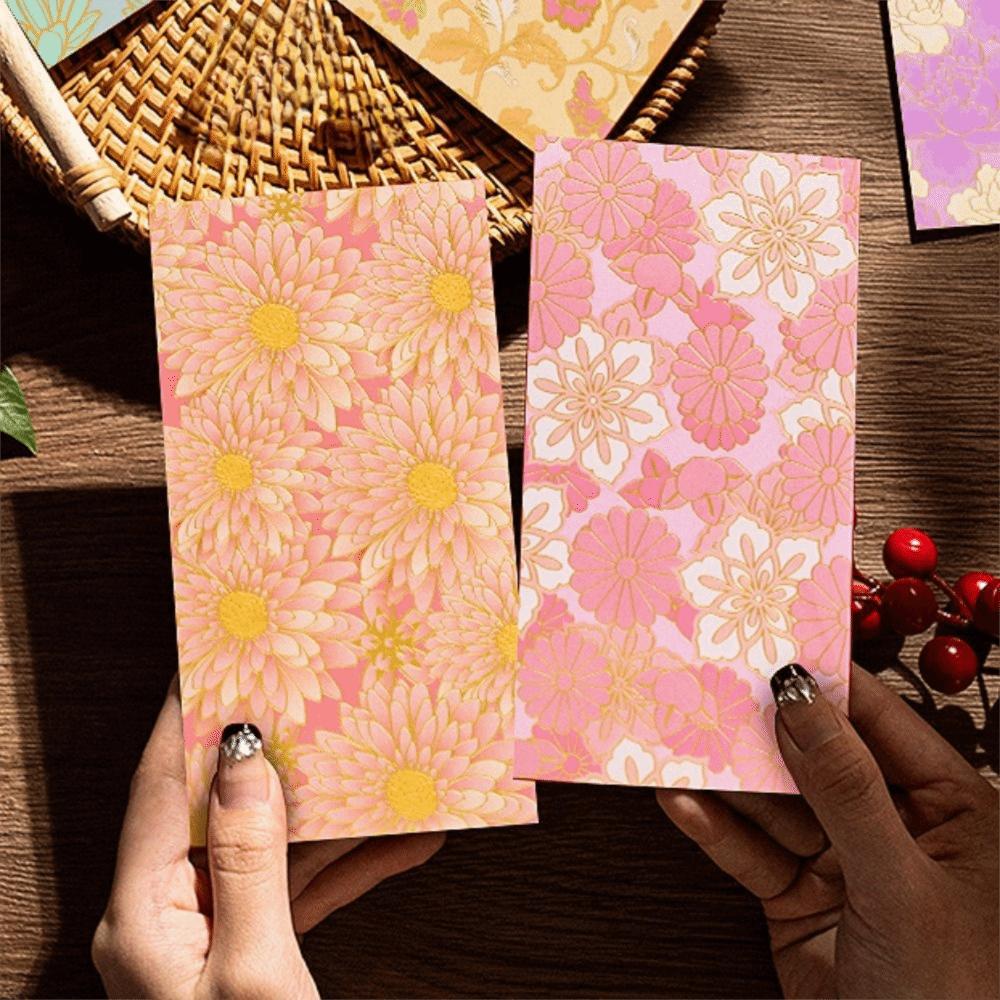 6pcs Colorful Red Envelope Mixed Pattern Hongbao Festival Supplies Money Bag  Spring Festival