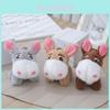 Adorable Plush Donkey Stuffed Toy Soft Pp Cotton Keychain Cute Animal Figure Grey Tan Brown