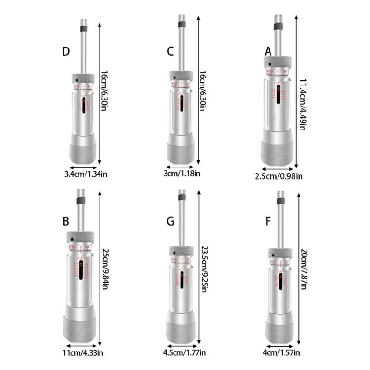 Multiple Torques Screwdriver Adjustable Setting High Visibilities Scale Solid Metal Shank For Electronics Maintenance