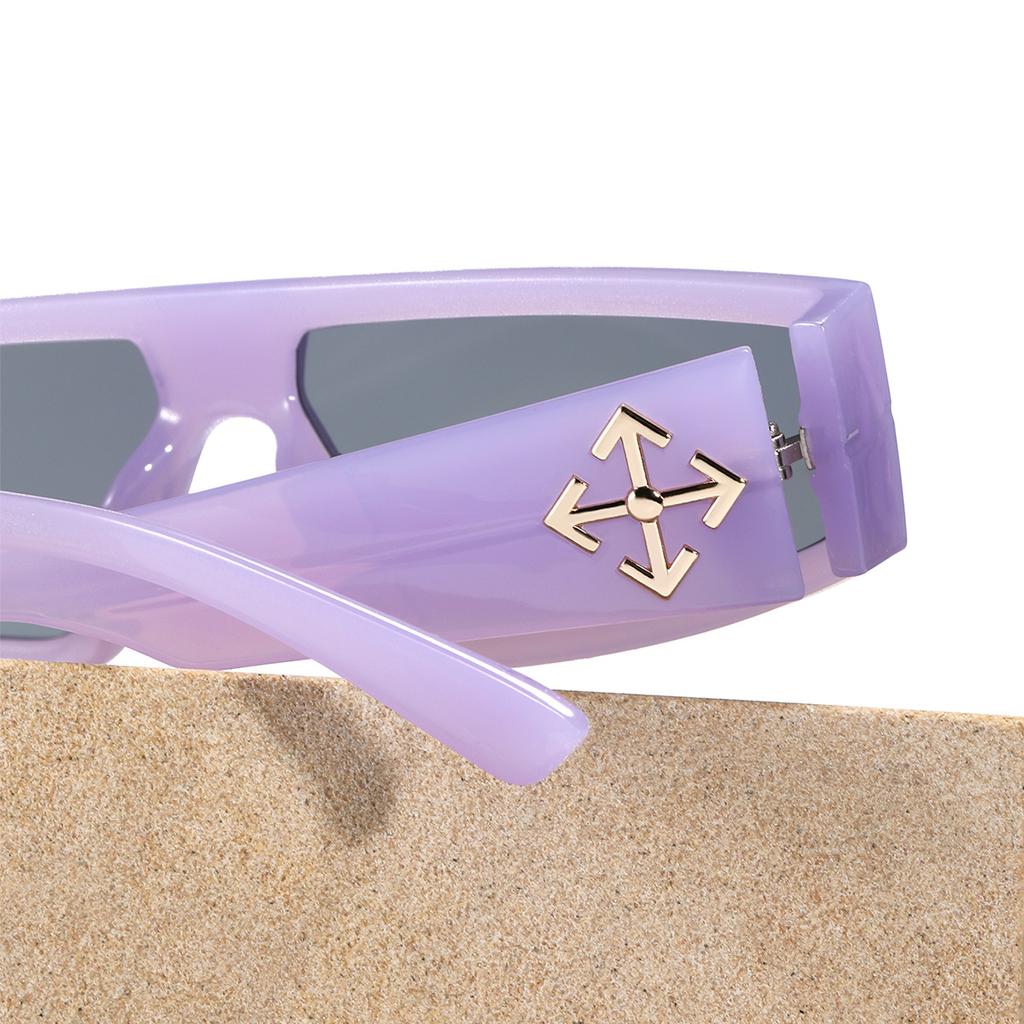 Square Glasses Sweet Cool Future Wind Big Frame Sunglasses Ins Women'S Rivets Trend Personalized Sunglasses Men