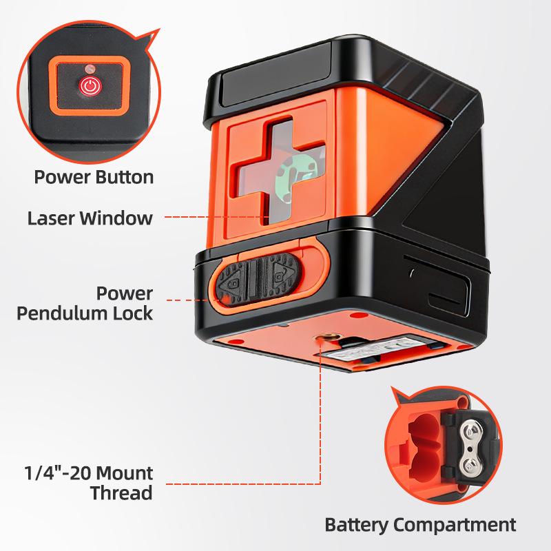 High-Precision Mini Portable 2-Line Green Laser Level