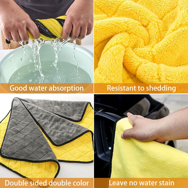 SEAMETAL 800GSM Car Microfiber Cleaning Towel Soft Polishing Waxing Super Absorbent Drying Auto Detail Clean Towel