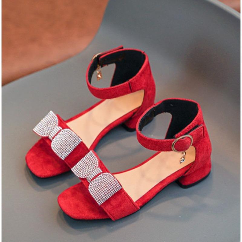

Kids Girls Roman Sandals Summer Princess High Heel Shoes For Big Girls 38