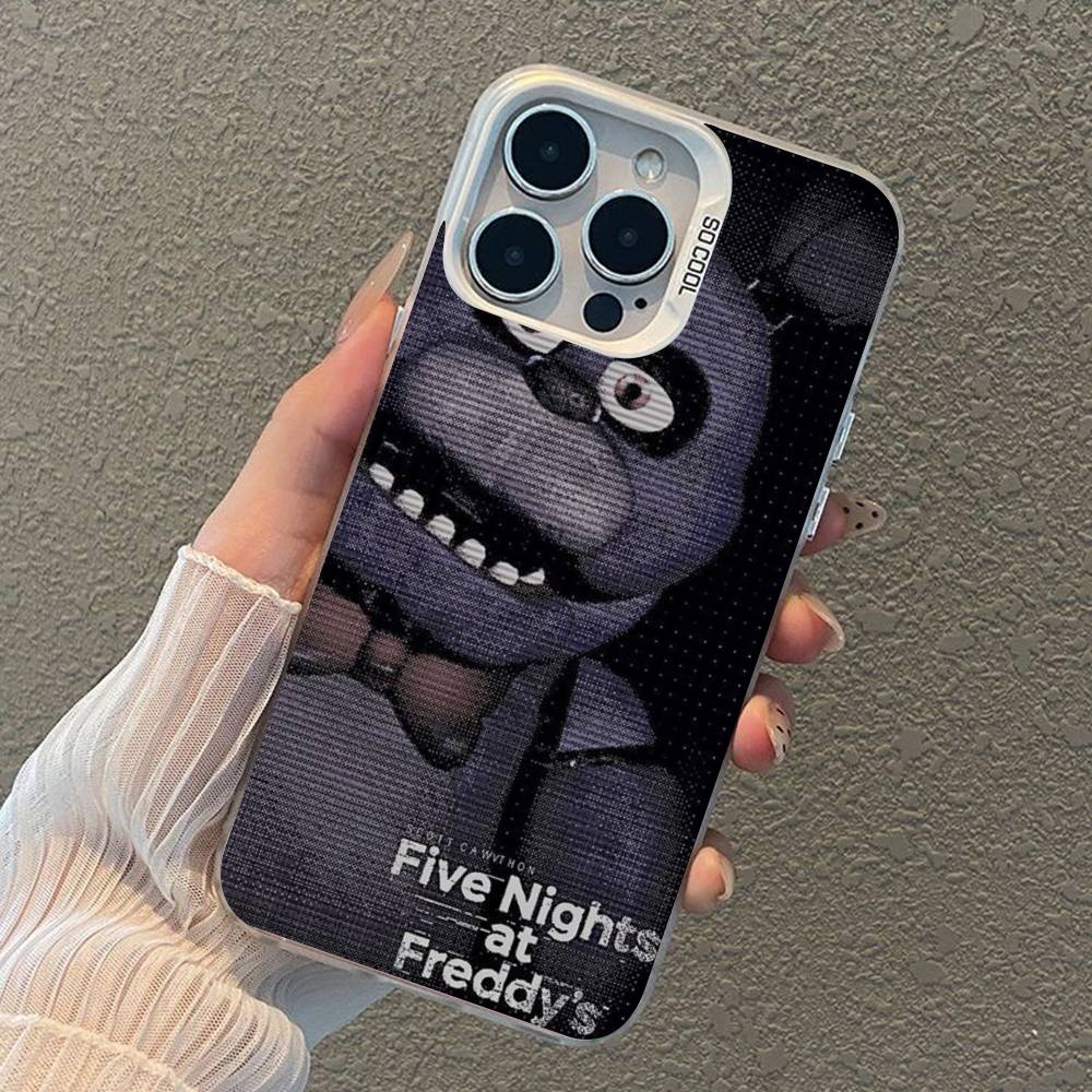 W-Fnaf-e-Fives-nights-At-Freddys Versilbert Innen Handyhülle Für iPhone 17 16 15 14 11 12 13 Pro Max Plus X XR XS Max Farbe