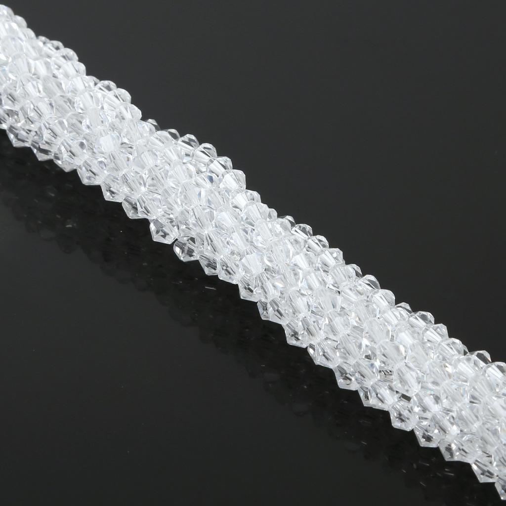 4mm Faceted Rhombus Crystal Beads Glass Beads DIY Handmade Beads Loose Beads Material Hair Jewelry Accessories Beads for Jewelry Making