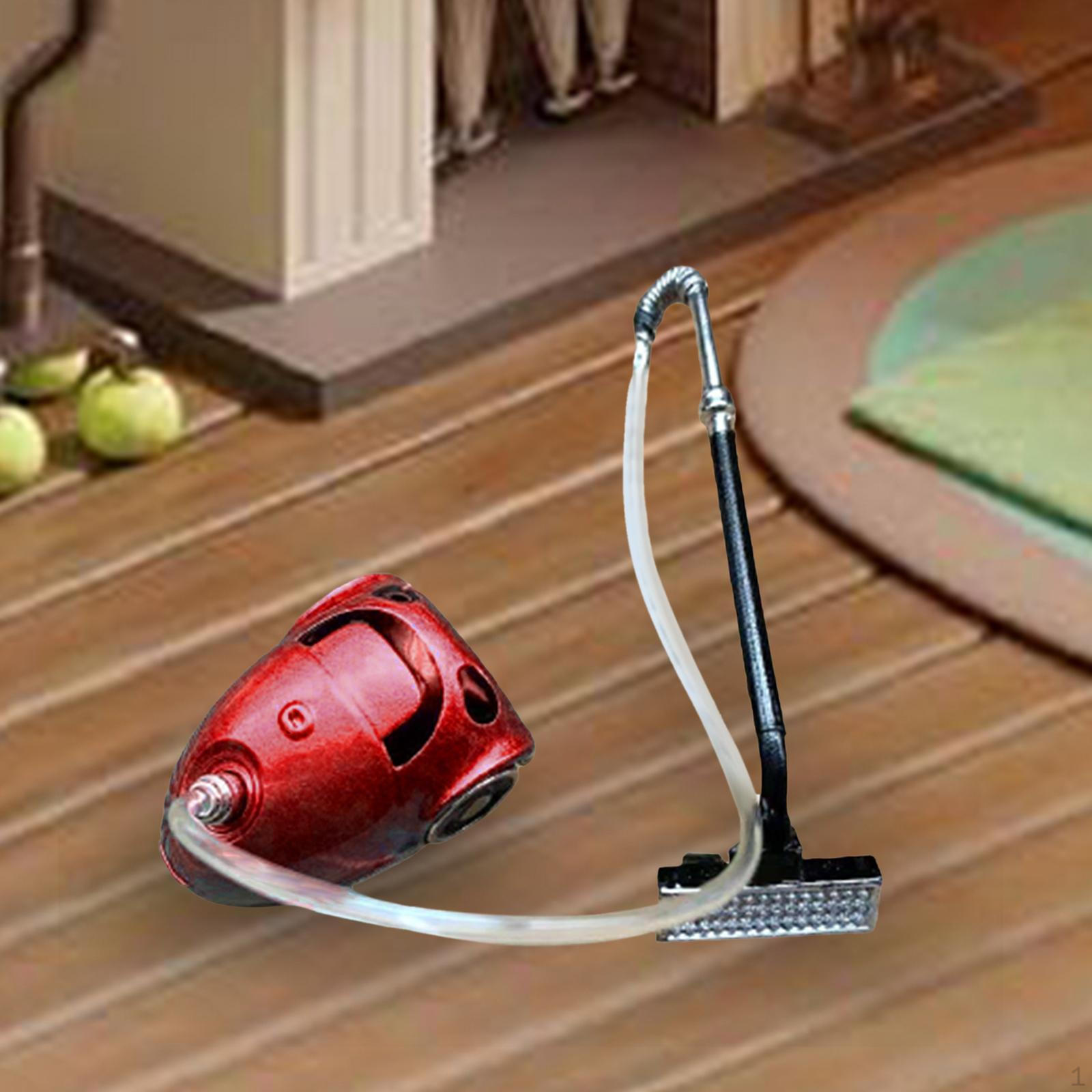

1/12 Dollhouse Vacuum Cleaner Mini Miniature Decoration Accessories Photo Props червоний