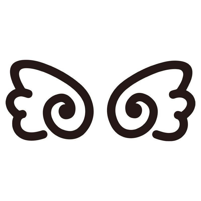 Reflective Cartoon Wing Sticker for Rearview Mirror, Tail, and Windshield
