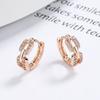 Geometric Chain Ear Buckle Women's Summer Earrings with Diamonds Trendy Simple Versatile Earrings