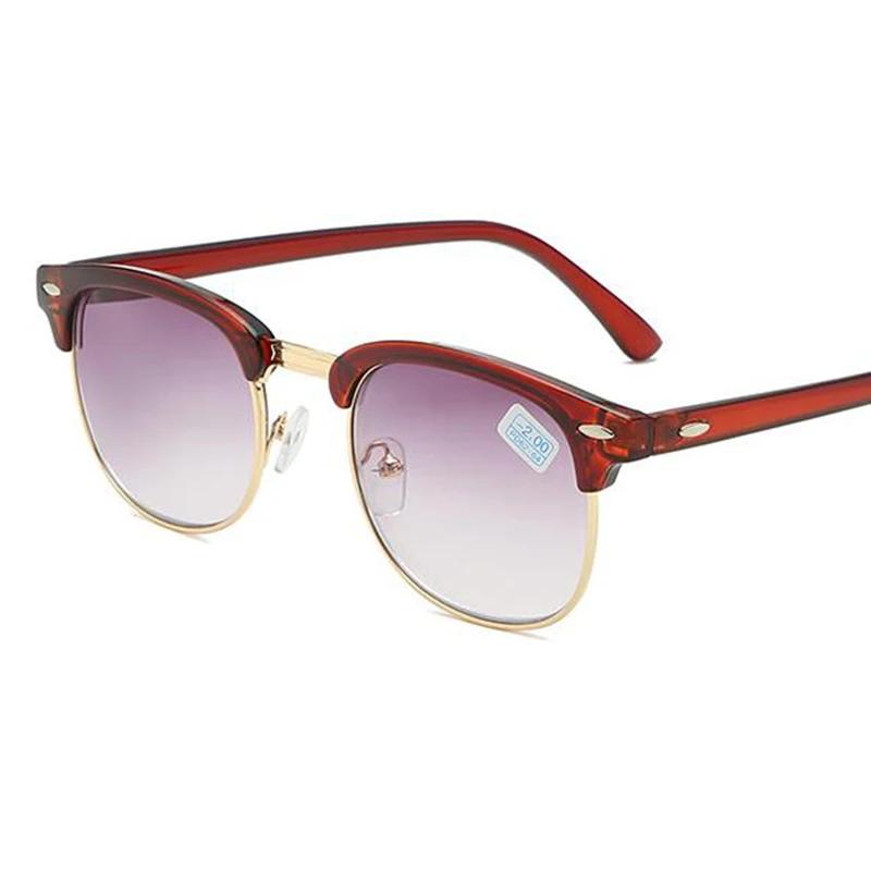 Men'S Myopia Sun Glasses -0.50 -1.0 -2.0 -6.0 Women'S Eyeglasses Grey Gradient Lens Spectacles Uv400 Reading +100 +150 +400