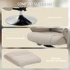 Reclining relax armchair 135 degrees swivel 360 degrees with footrest fabric upholstery beige