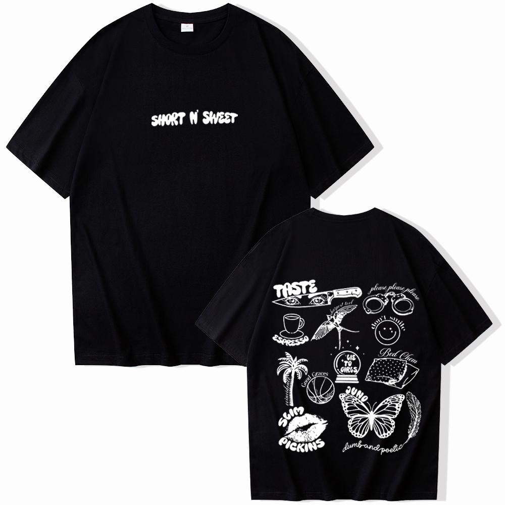

Sabrina Carpenter Short N Sweet T-Shirts Sabrina Carpenter Merch Harajuku O-Neck Unisex Shirts Ins Y2k Hot Sell New Brand XXXL