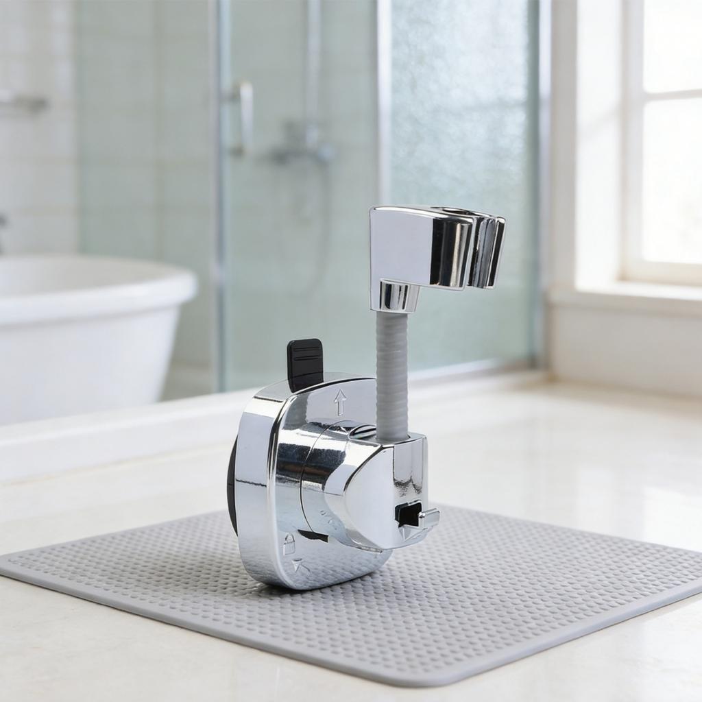 Non-Punching Shower Stand Suction Cup Shower Holder Easy To Install