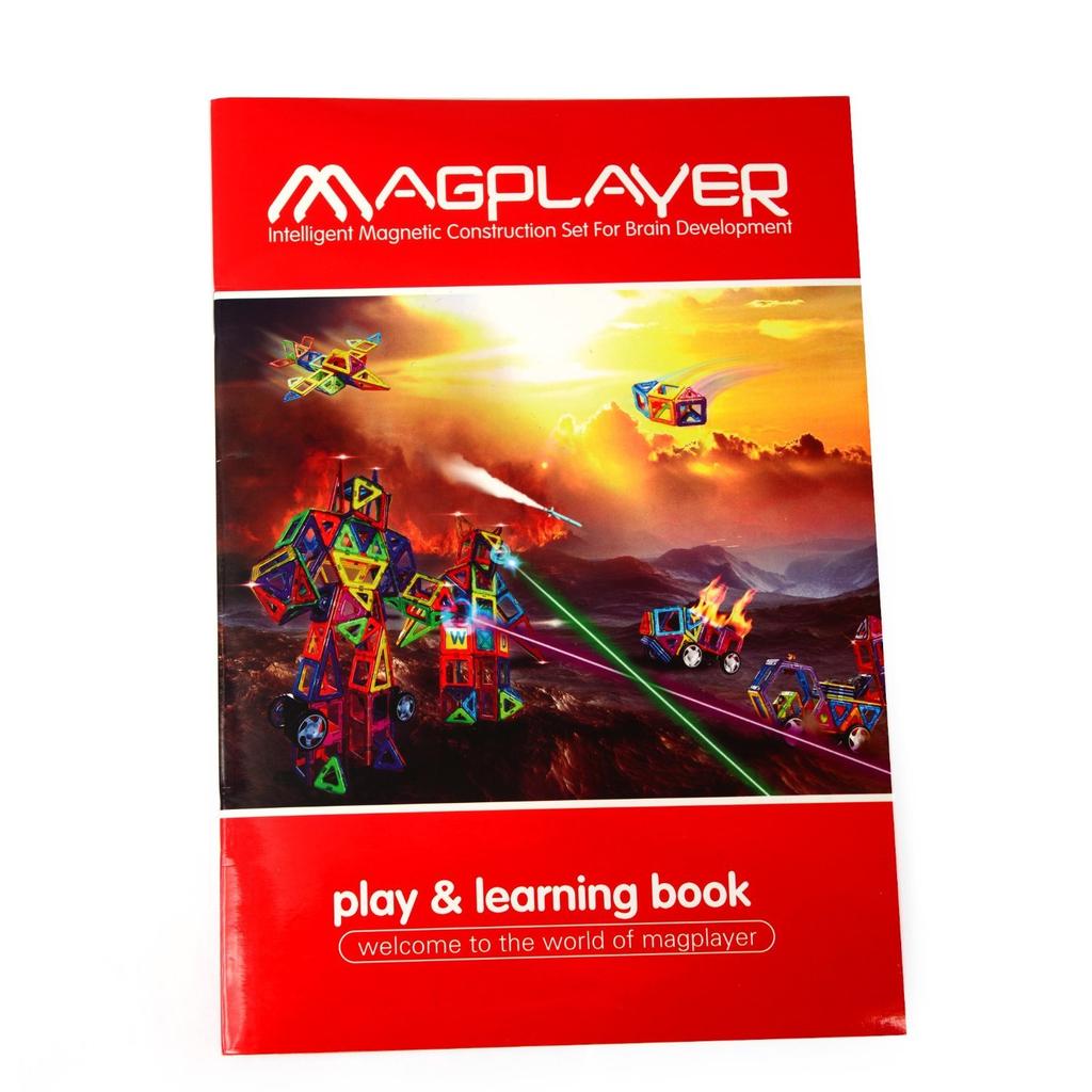 Magplayer Special Jungen-Set Baue einen Bulldozer mit Aufbewahrungskoffer und Anleitung 156 Teile - -