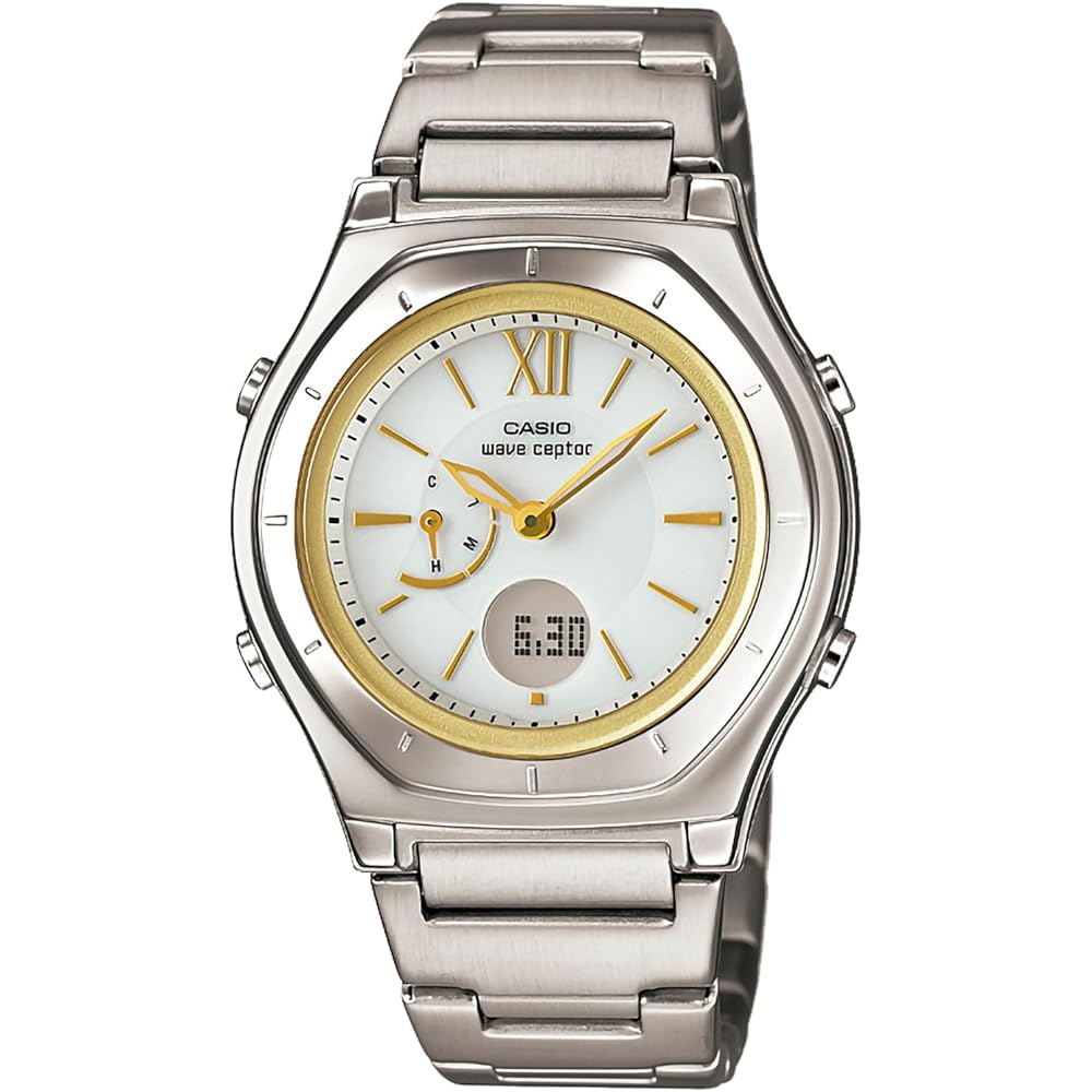 Casio Wave Ceptor Armbanduhr (Offizielles japanisches Produkt) Funkgesteuerte Solar-Armbanduhr LWA-M160D-7A2JF Silber