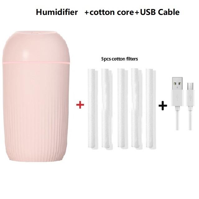 400ml Usb Silent Air Humidifier Night Light Aroma Diffuser Continuous/intermittent Spray For Car Purifier Aroma Anion Mist Maker