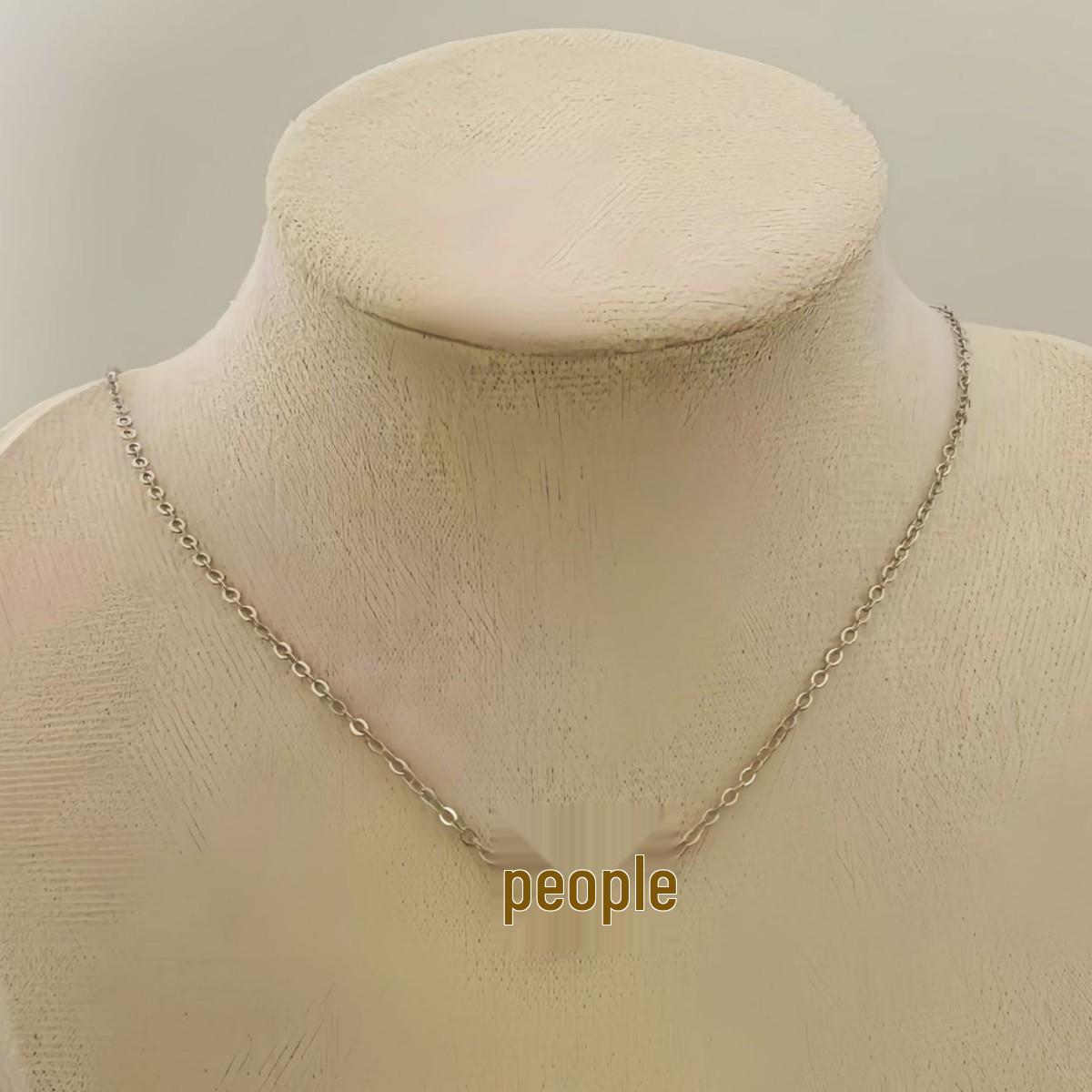 Корейская золотая цепочка на ключицы «Лунный полумесяц»