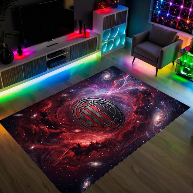 AC Milan Design Crystal Velvet Carpet Cozy Non?Slip Printed Rug For Bedroom Living Room Entrance