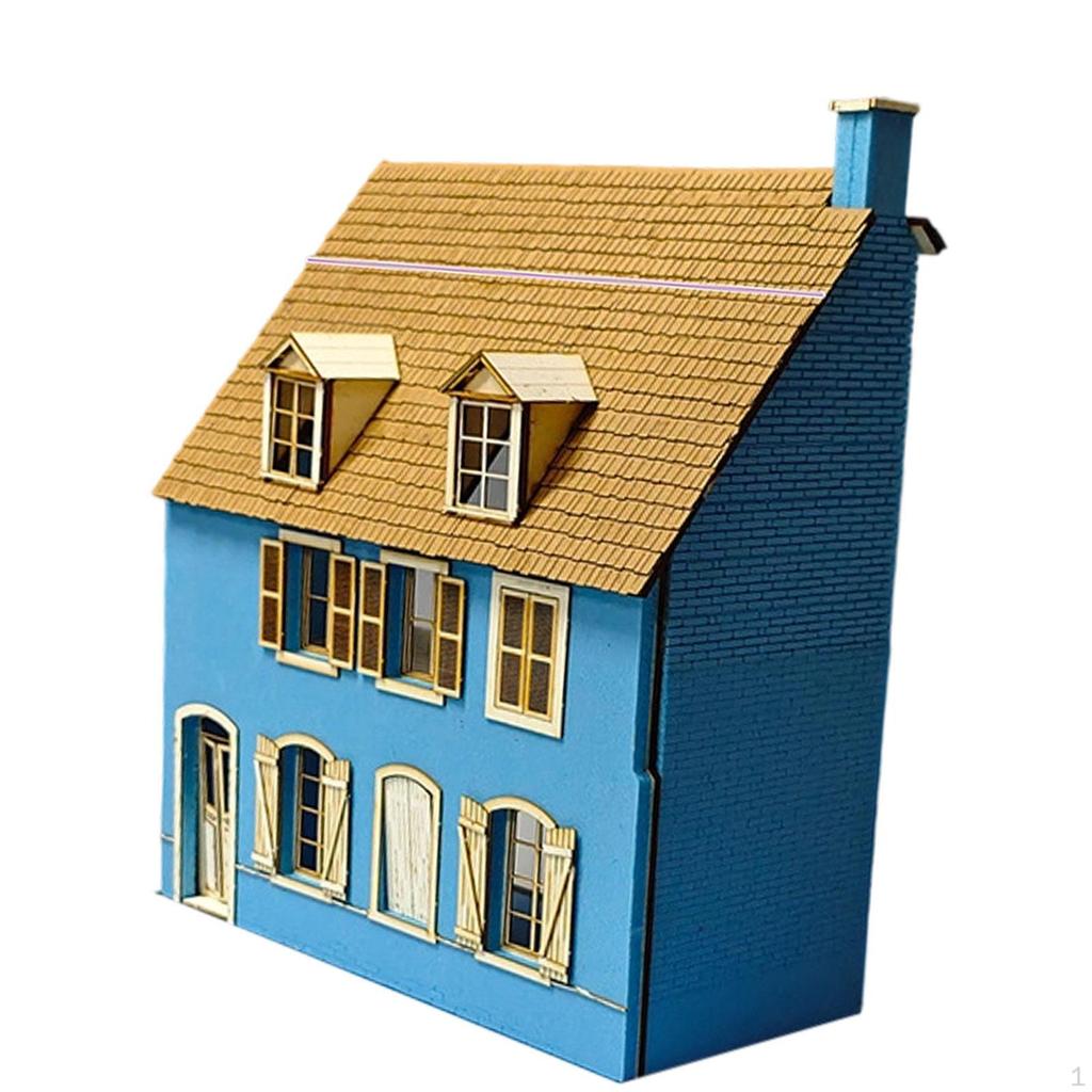 1/35 HO Scale Building Model Assembled Railway Layout, Architecture Scene for Accessory