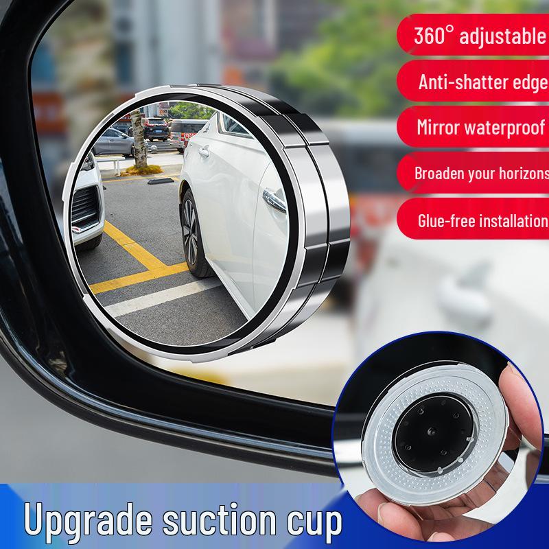 Adjustable Wide-Angle Blind Spot Mirror for Cars with Suction Cup Mount