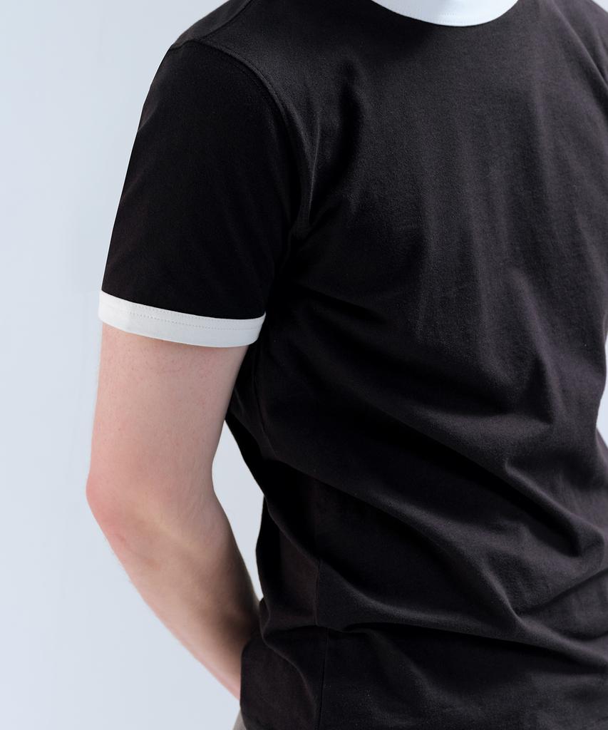MUSINSA STANDARD Classic Ringer T-Shirt [Black]