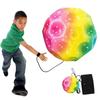 Colorful Bouncy Balls High Elasticity with Wristband Rubber Hand Ball Hole Ball Wrist Return Ball Rubber Sport Ball with Strap Bouncy Ball