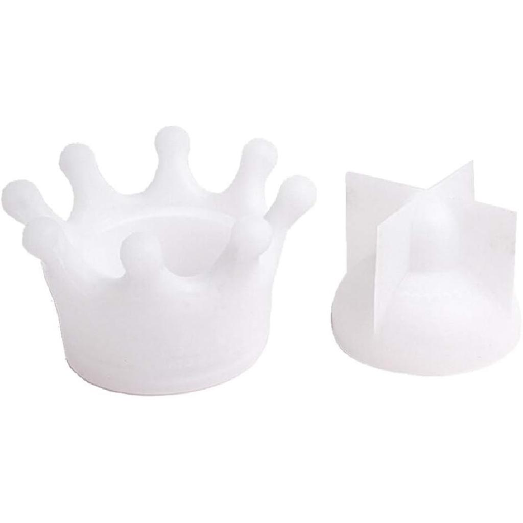 Cute Crown Jewelry Storage Box Epoxy Resin Casting Silicone Mold Craft Tools, White