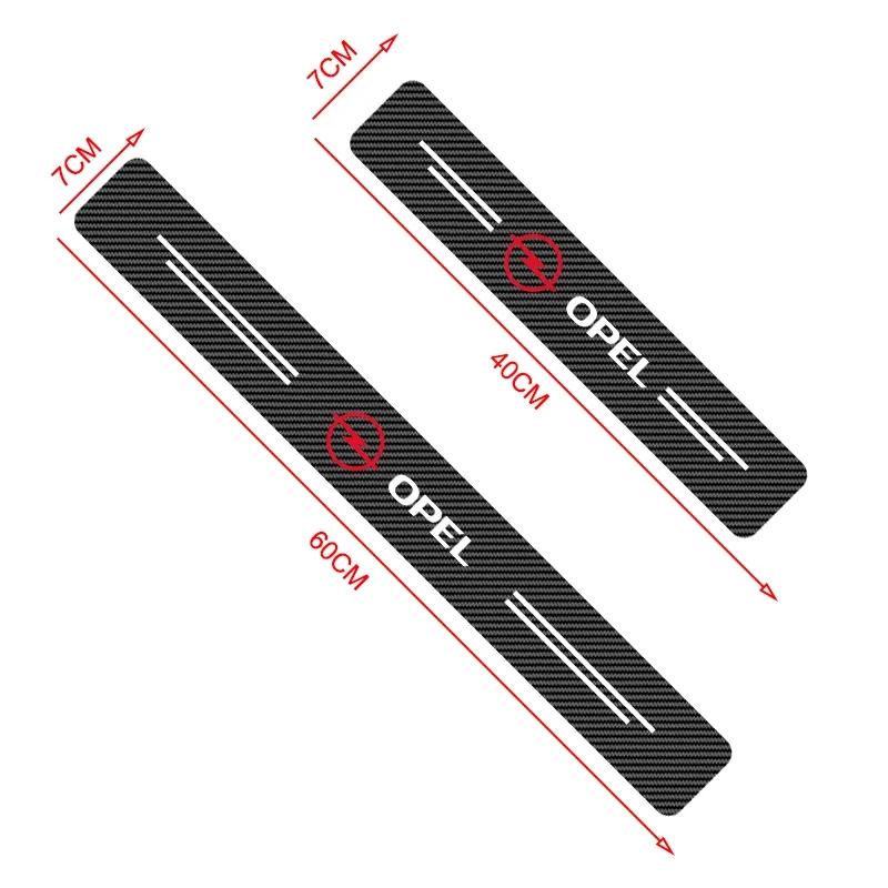 Ndkbf2 4Pc Carbon Fiber Car Door Sill Protector Threshold Stickers For Opel Astra J Insignia Astra G Corsa Zafira B Mokka Vivaro Meriva