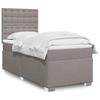Vidaxl Kontinentalbett Mit Matratze, Taupe, Stoff, 90X200 Cm