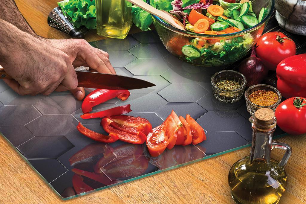 TAGLIERE IN VETRO 40x30 MOTIVO