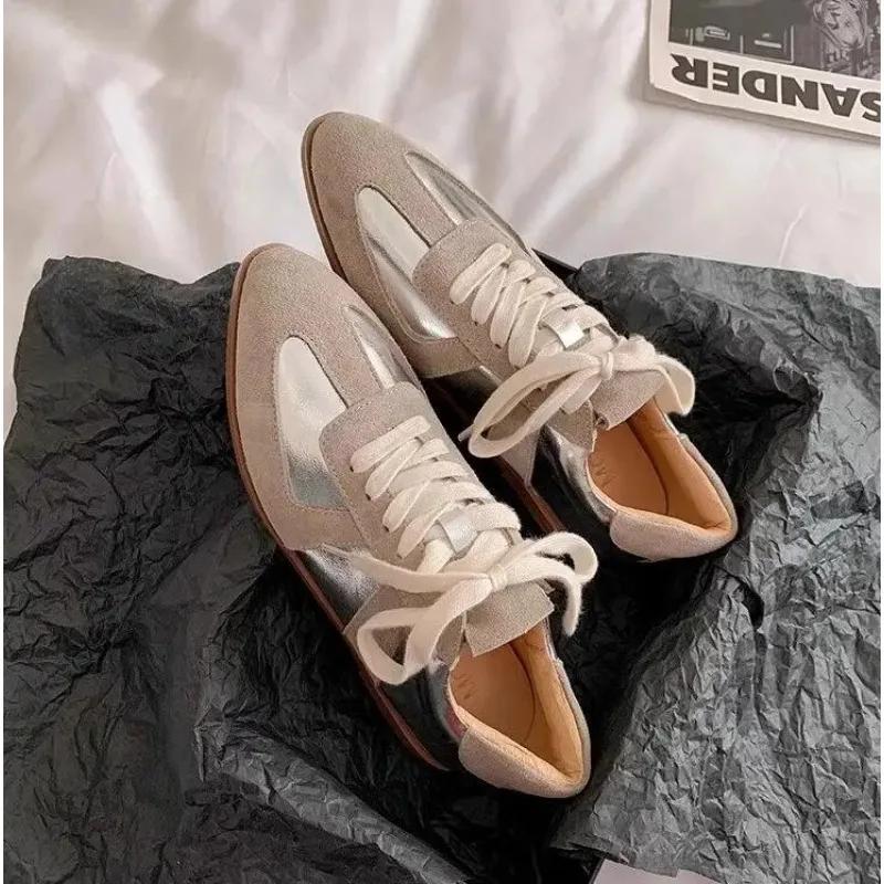 

2024 Весна Новые Кроссовки на шнуровке Удобные Походные Ботинки Zapatos Femme 35 серый