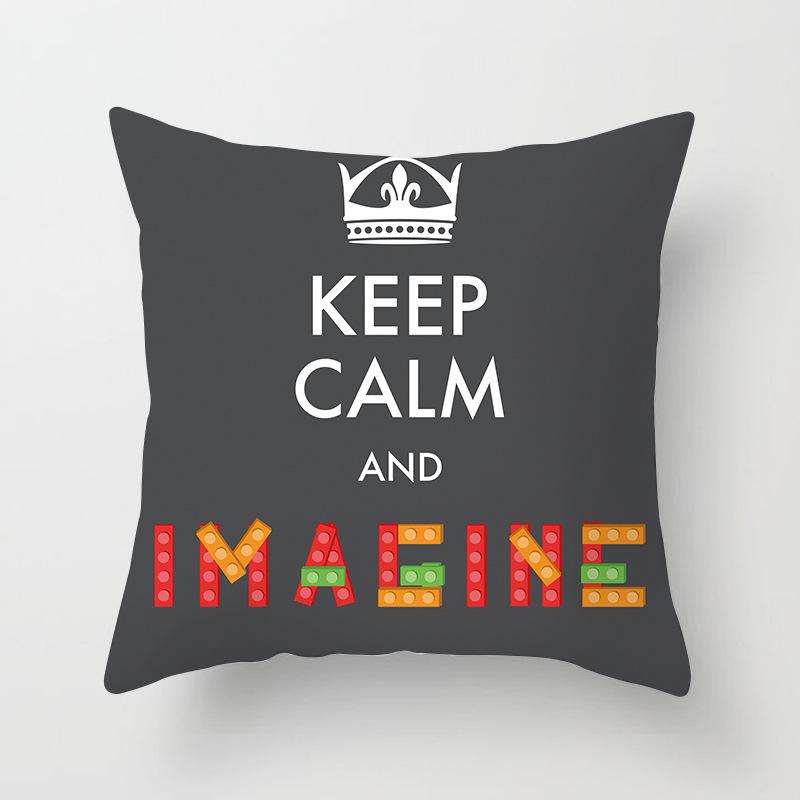 Nordic Black Letter Pillow Cushion Cover Living Room Sofa Car Pillow Cover Home Furnishings