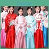 Costume Hanfu per bambini in stile cinese con tessuto in taffetà per spettacoli di danza etnica