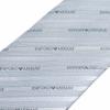 Emporio Armani Sky Name Made in 340075 2R605 00332 Men's Tie, 7.5cm Wide, 100% Silk, Blue, Logo, Italy, [Used]