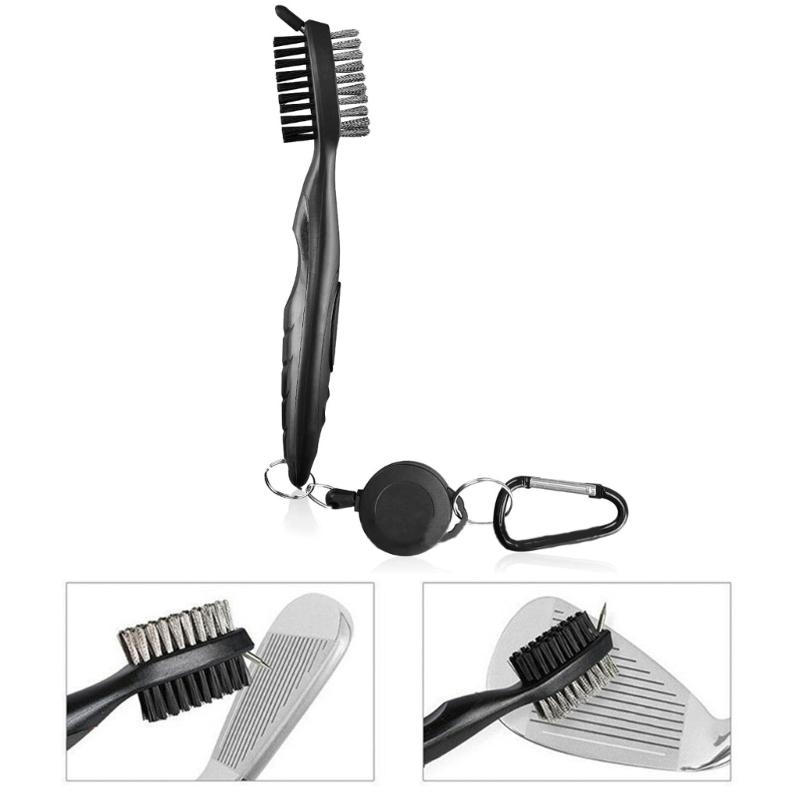 Multi-in-1 Golf Club Cleaning Set Microfiber Towel Brush Divot Tool Line Marker and Pitch Repair Tool for Men Women
