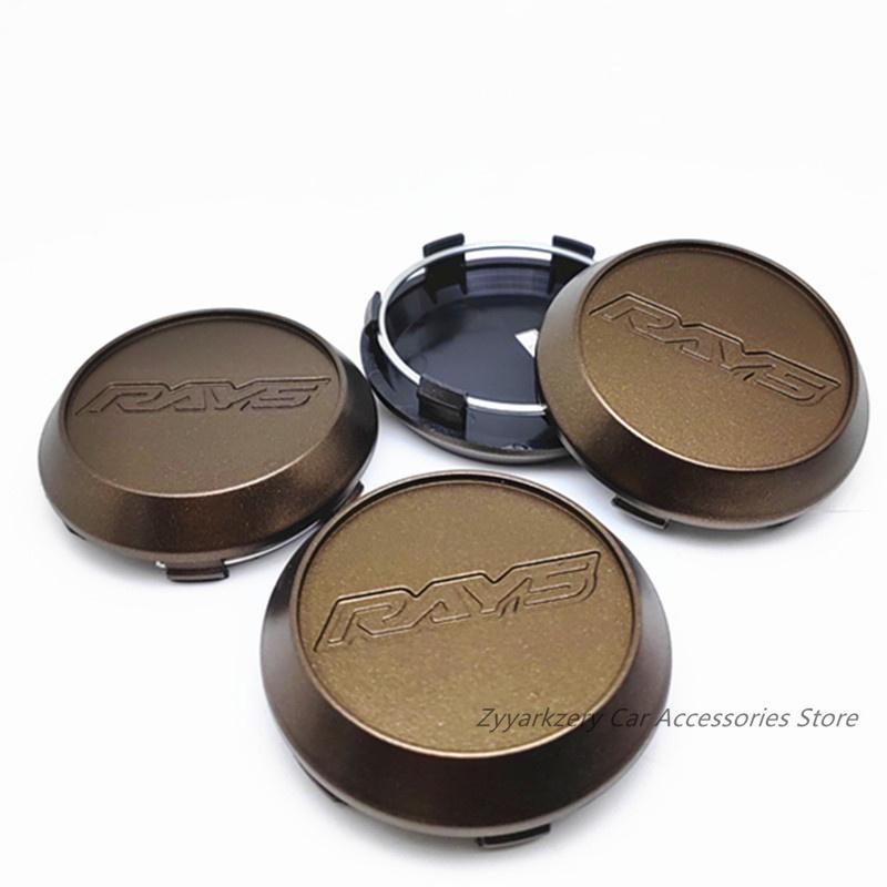4 szt. 64mm 62mm Nakrętki Piasty Kół Rays Emblemat Pokrywa Środkowa Piasty Samochodowej Akcesoria Stylingowe