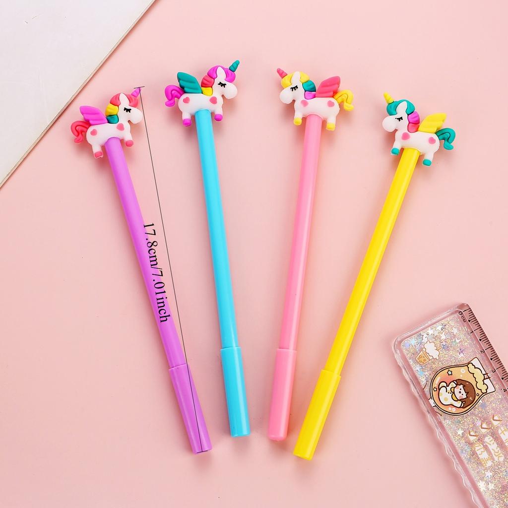 1Pc Unicorn Cartoon Pony Pen Back To School Season Gift Suitable for Office Work, Writing, Diaries, Signatures, and Student Classroom Prizes Party G
