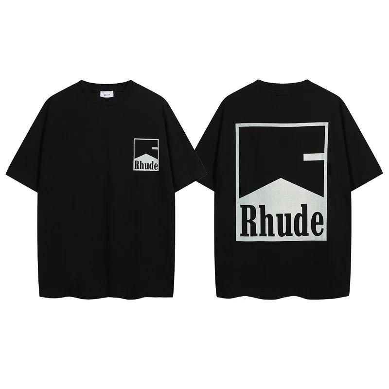 Fashion women T-shirt RRetro unisex short sleeved American high set fa S чёрный