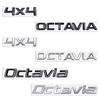 Badge Logo Metallo 3D Adesivo Carrozzeria Posteriore Bagagliaio Auto Emblema Lettere Per OCTAVIA 4X4 Accessori Nero Lucido Nero Opaco