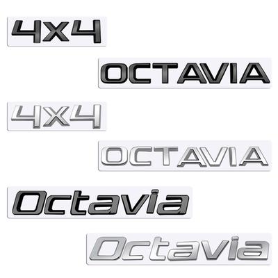 MetaL 3D-Abzeichen Logo Auto Heckklappe Karosserie Aufkleber Buchstaben Emblem Für OCTAVIA 4X4 Zubehör Glänzend Schwarz Matt Schwarz