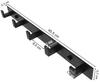 Wall Towel Rack With 5 Hooks - Black